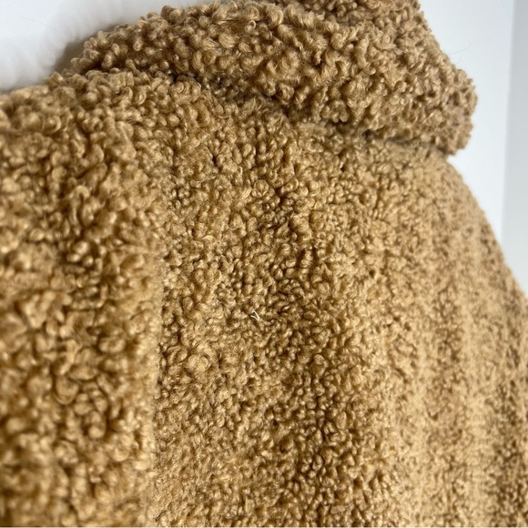 Zara Teddy Faux Sherling Mid-Length Jacket - Picture 3 of 6